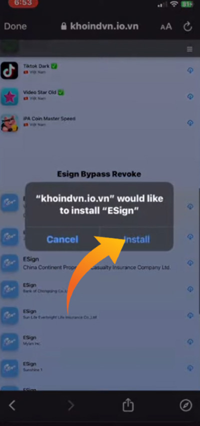 Install iCreate Using Esign 